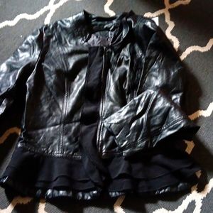 Dressy faux leather coat